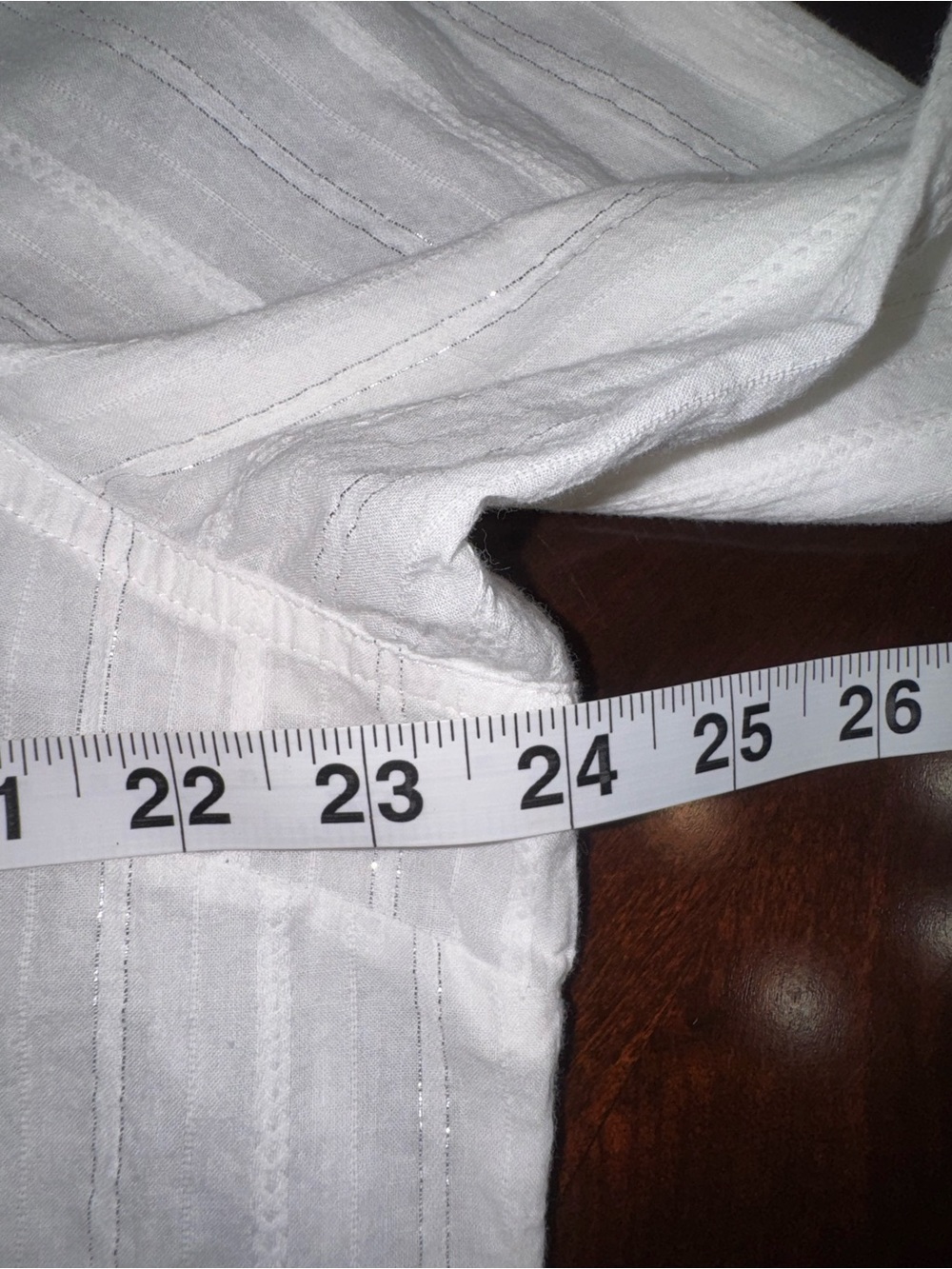 Ariat White Western Snap Shirt Women’s XL Metallic Stripe Top - Picture 15 of 16
